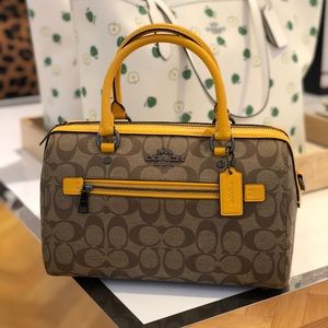 NWT!COACH ROWAN SATCHEL IN SIGNATURE CANVAS